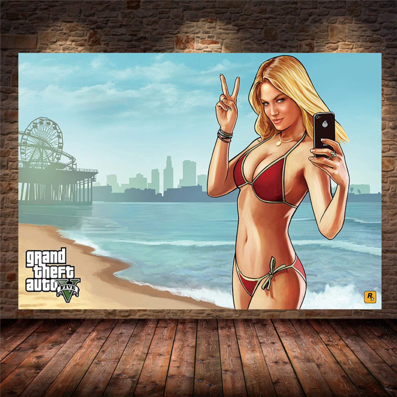 Amazon.co.jp: グランドセフトオートVビデオゲームGTA5プリント